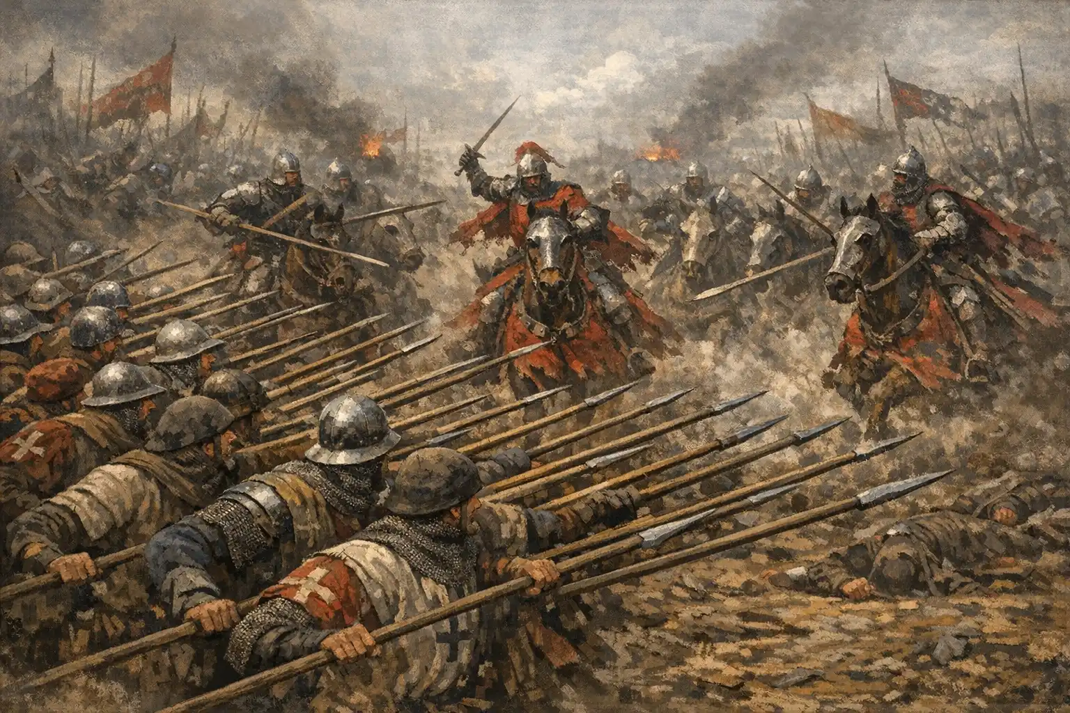 Quale tendenza militare del Tardo Medioevo illustra questa formazione?