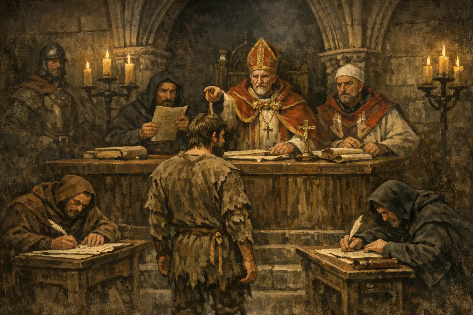 What institution is most associated with investigating heresy in medieval Europe?