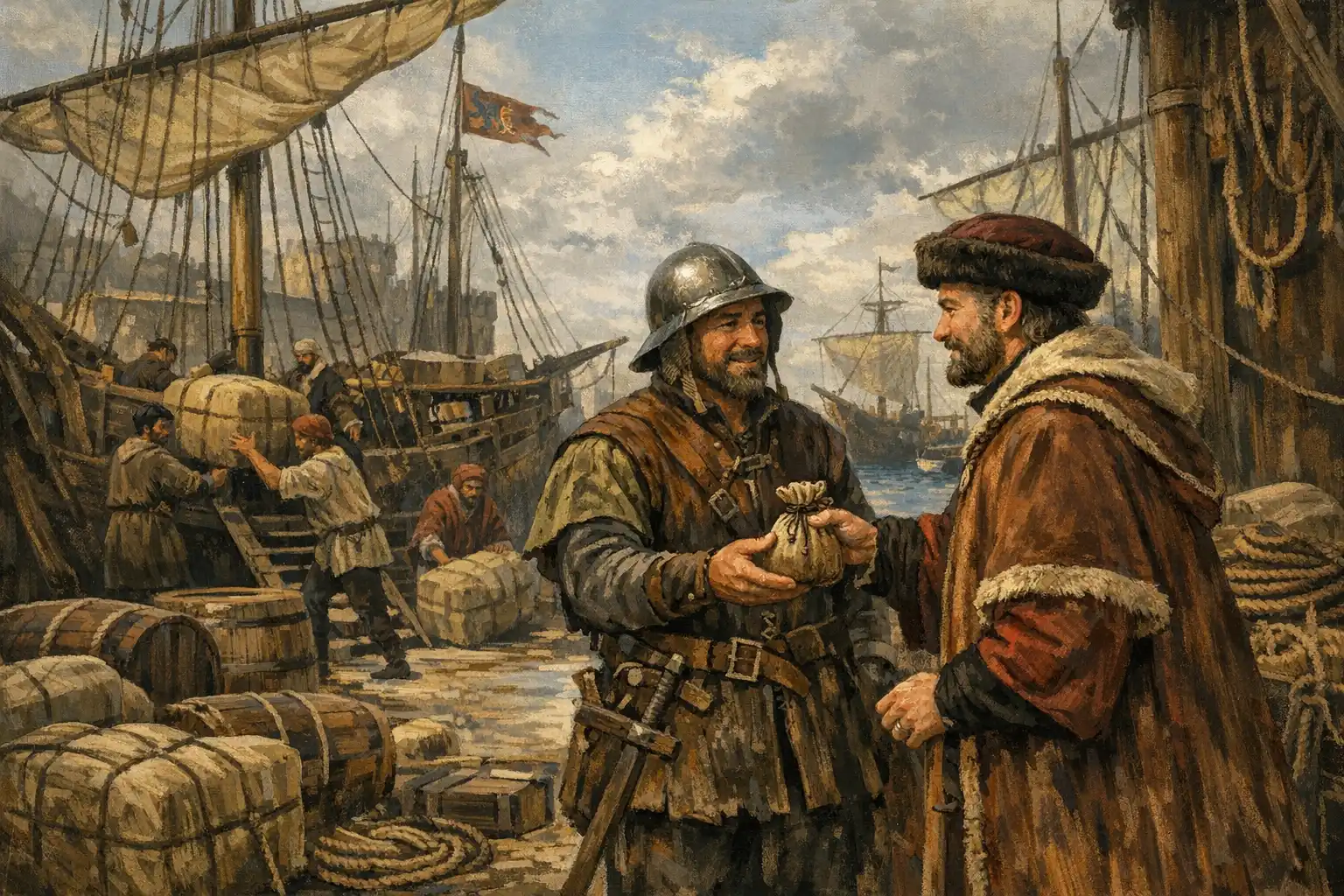 Che tipo di partenariato commerciale medievale è rappresentato?